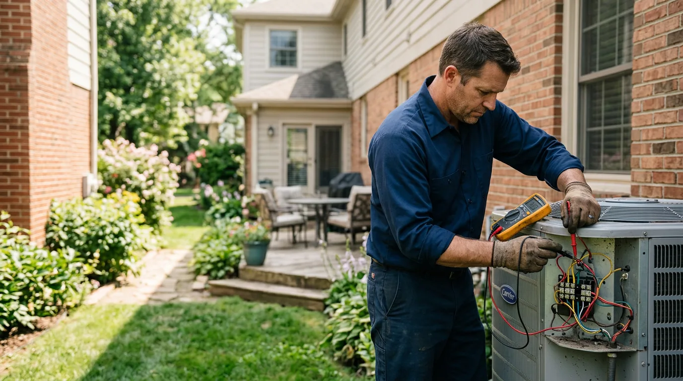 HVAC technician working near Clovis, NM